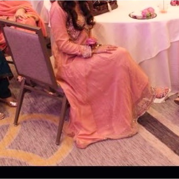 Boutique 3 Pc Pakistani Wedding Wear Gown Maxi Dress - Picture 1 of 7